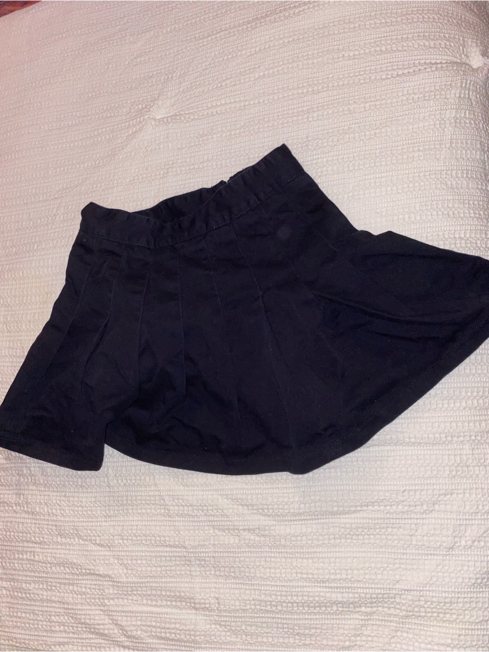 Brandy Melville Black Pleated Mini Skirt
